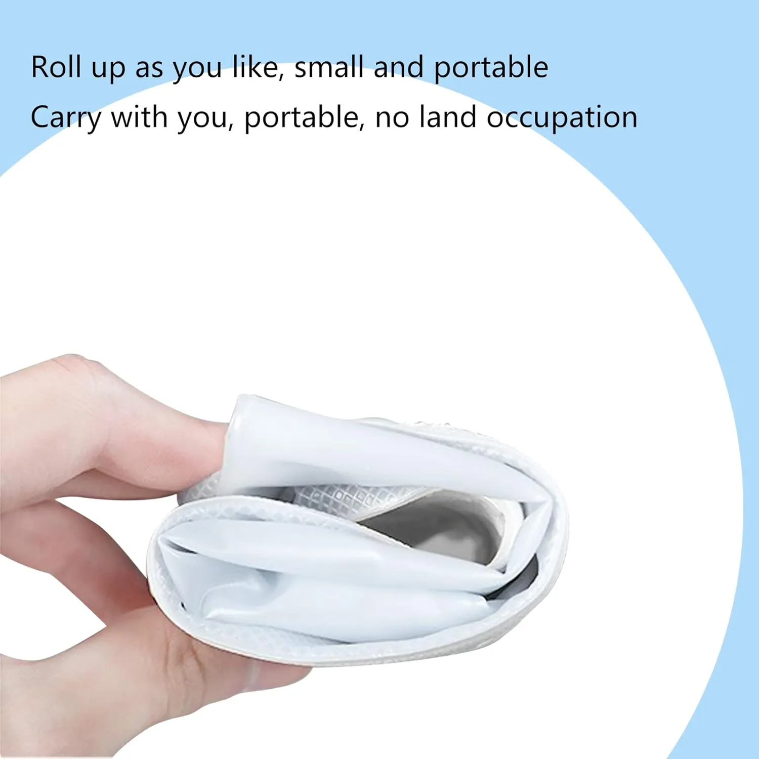 Rain Boot Waterproof Shoes Covers, Sand Control Non-Slip Shoe Cover Galoshes, PVC Rubber Sole Reusable Rain Snow Boots Overshoes for Cycling Outdoor Camping Fishing Garden Travel (L, Transparent)