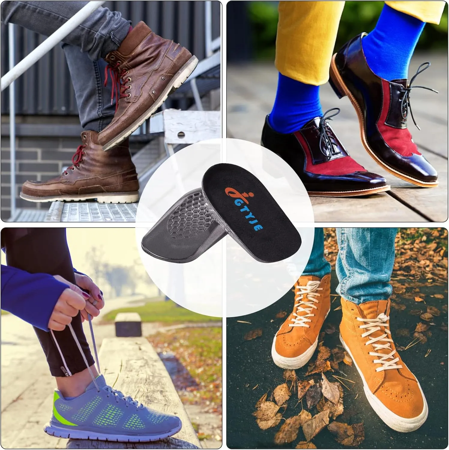 Shoe Lifts Heel Height Insoles - Height Increase Insoles for Men & Women, Invisible Foot Pads Shoe Inserts, Shoe Inserts to Make You Taller