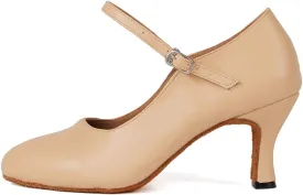 TINRYMX Closed Toe Dance Shoes Women Mary Jane Shoes Latin Ballroom Salsa Shoes Character Shoes, US 5