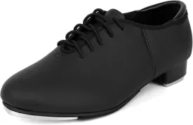 Unisex Tap Shoes PU Leather Slip On Lace-Up Dance Shoes for Women and Men