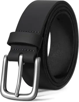 VATAN Men's Genuine Leather Casual Every Day Jeans Belts, Handmade Men Leather Belt with Gift Box