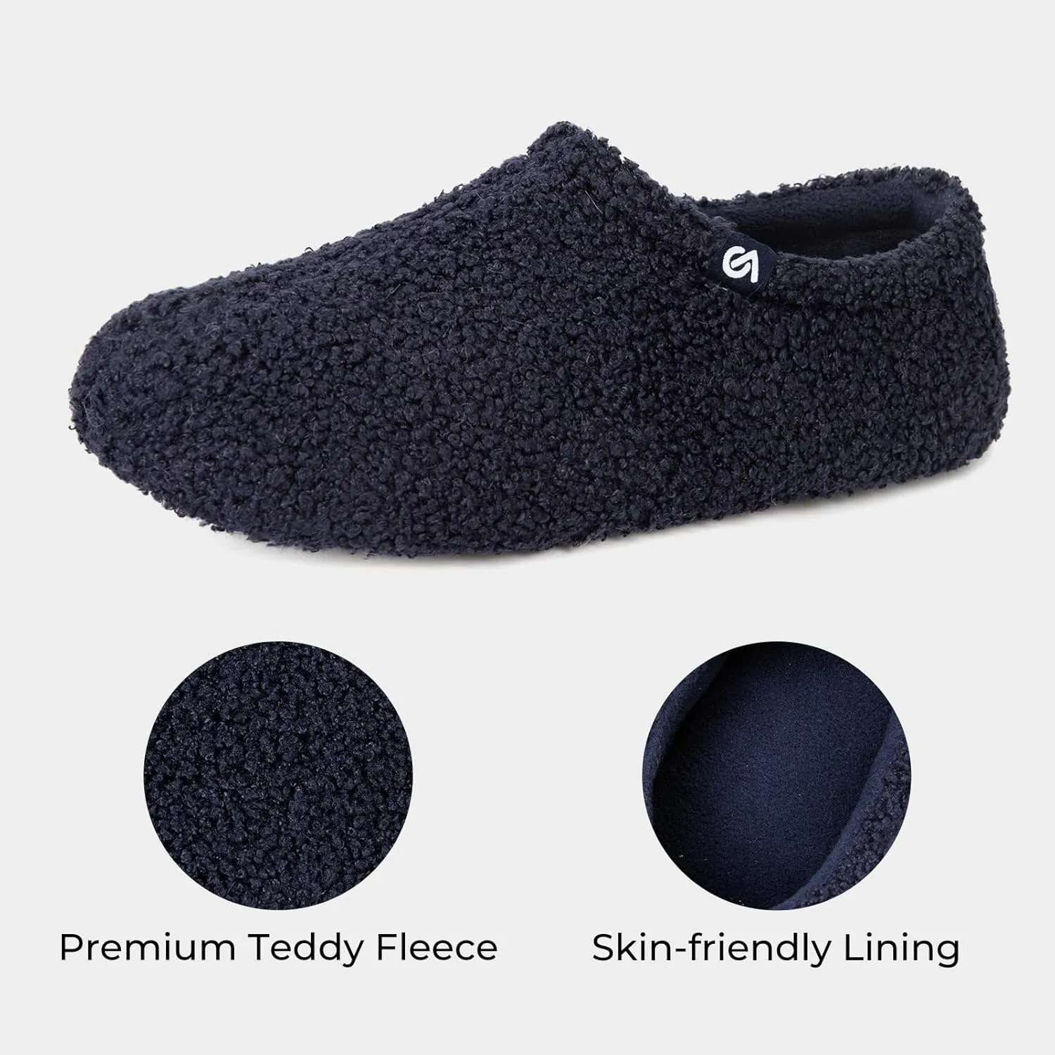 VeraCosy Women's Fuzzy Teddy Slippers Lightweight Memory Foam Indoor House Shoes