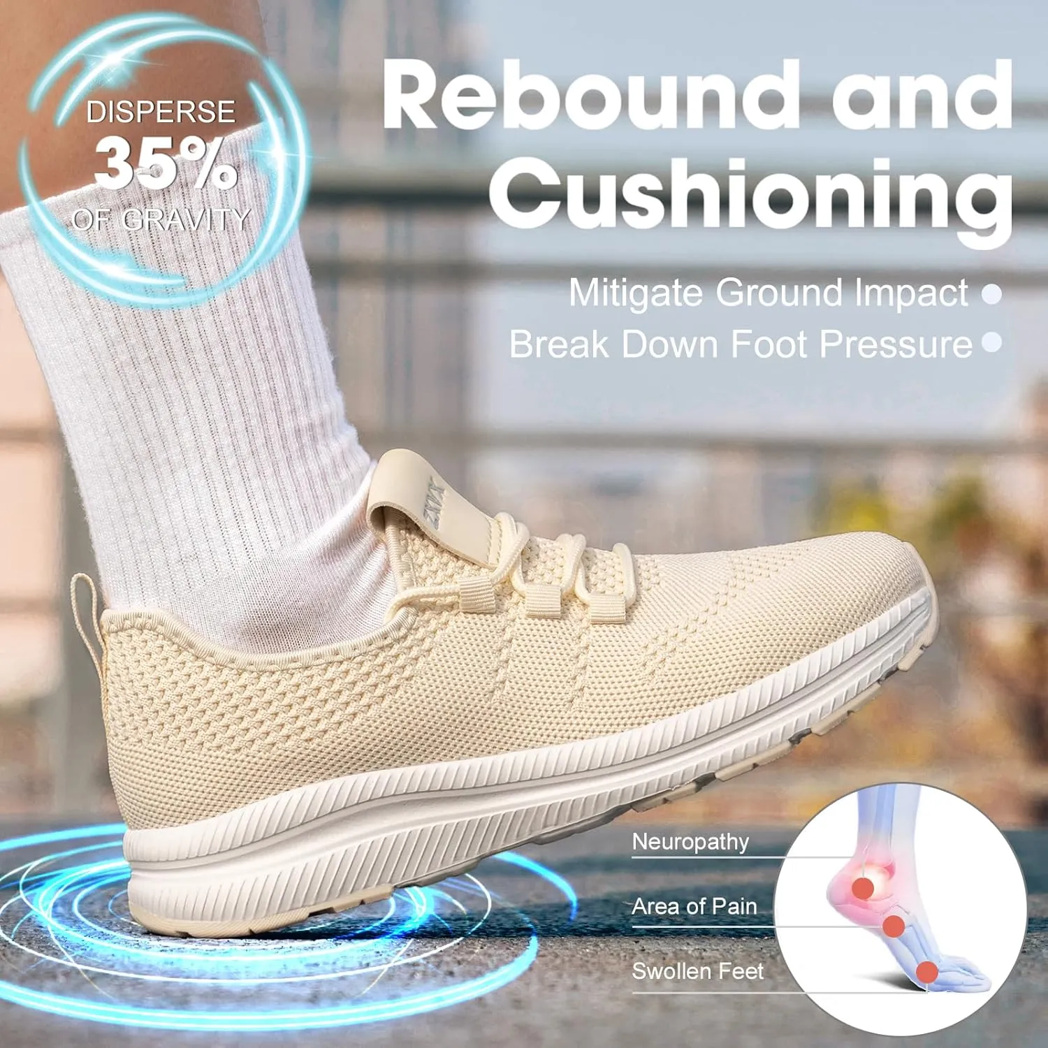 Wide Toe Box Shoes Women Non-Slip Wide Width Sneakers Ultra Light Extra Wide Road Running Shoes for Women Breathable Tennis Walking Gym Workout Trainer 6-12