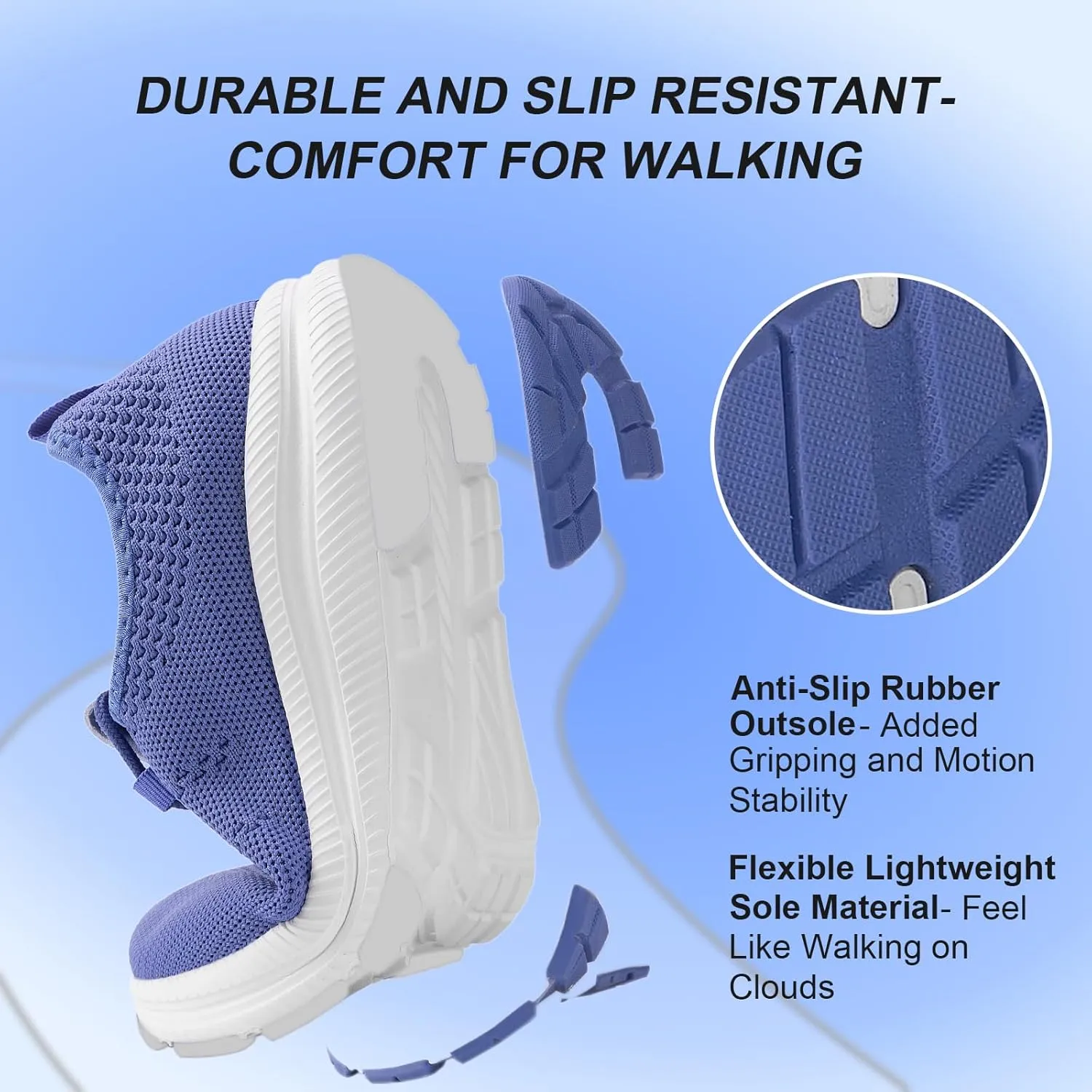Wide Toe Box Shoes Women Non-Slip Wide Width Sneakers Ultra Light Extra Wide Road Running Shoes for Women Breathable Tennis Walking Gym Workout Trainer 6-12