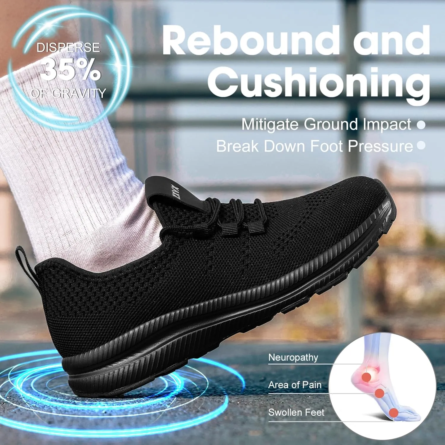 Wide Toe Box Shoes Women Non-Slip Wide Width Sneakers Ultra Light Extra Wide Road Running Shoes for Women Breathable Tennis Walking Gym Workout Trainer 6-12