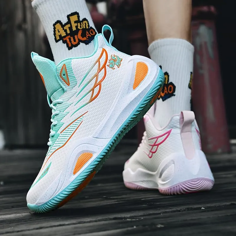 Womens Mens Basketball Shoes Lightweight Fashion Athletic Sneakers Breathable Comfortable Non Slip Unisex-Adult Outdoor Sports Training Shoes for Running Walking