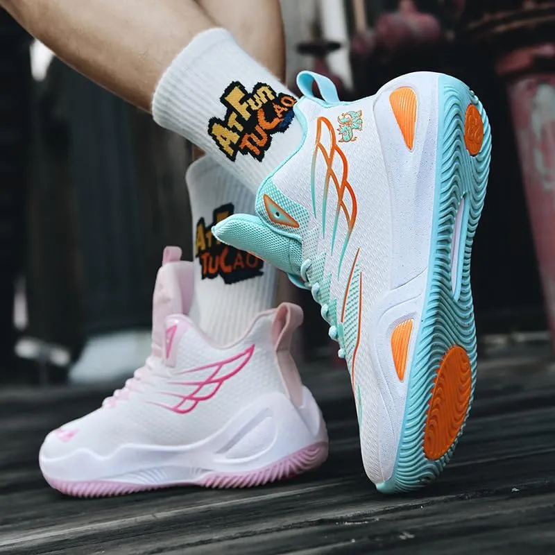 Womens Mens Basketball Shoes Lightweight Fashion Athletic Sneakers Breathable Comfortable Non Slip Unisex-Adult Outdoor Sports Training Shoes for Running Walking