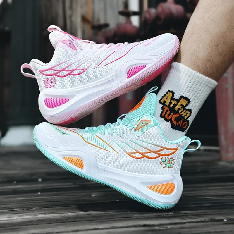 Womens Mens Basketball Shoes Lightweight Fashion Athletic Sneakers Breathable Comfortable Non Slip Unisex-Adult Outdoor Sports Training Shoes for Running Walking