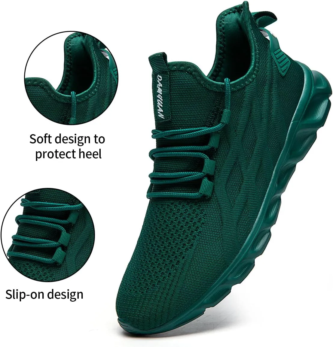 Womens Walking Shoes Slip On Sneakers Tennis Shoes Running Sport Workout Gym Shoes Athletic Non Slip Lightweight Breathable Fashion Casual Shoes for Travel Work