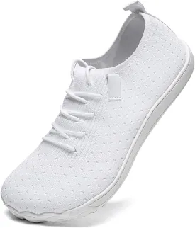 Womens Wide Toe Sneakers Walking Shoes Workout Slip On Sports Zero Drop Minimalism Lightweight Breathable Running Tennis Training Flat Sole