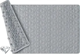 WRISIN Non Slip Bathtub Mat for Bath Tub Shower - Natural Rubber Mat with 241 Suction Cups - Soft Bathroom Safety Mat - Unique Diamond Pattern - Fatigue Relief - Machine Washable - 16  28 Inch