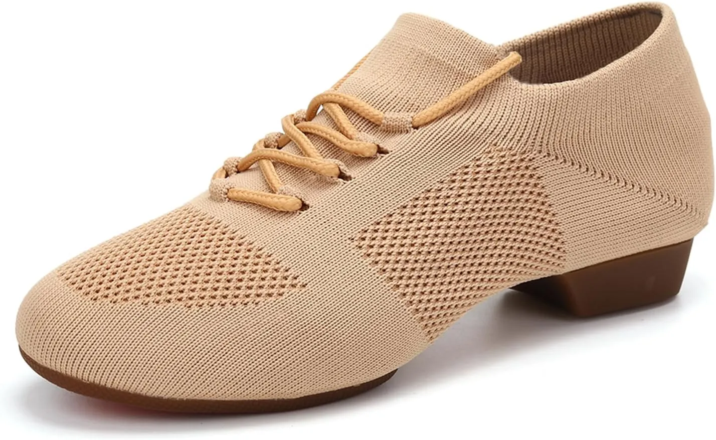 YKXLM Women's Standard Practice Shoes Latin Tango Salsa Dance Shoes for Women Low Heels Ballroom