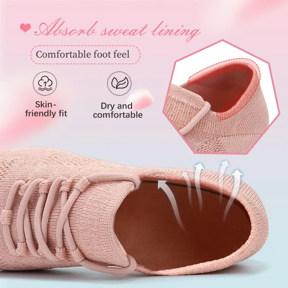 YKXLM Women's Standard Practice Shoes Latin Tango Salsa Dance Shoes for Women Low Heels Ballroom