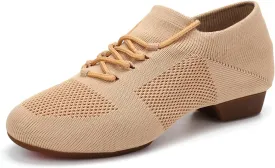 YKXLM Women's Standard Practice Shoes Latin Tango Salsa Dance Shoes for Women Low Heels Ballroom